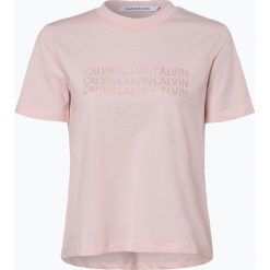 Calvin Klein Jeans - T-shirt damski, różowy. Różowe t-shirty damskie marki Calvin Klein Jeans, s, bez wzorów, z jeansu, bez kołnierzyka. Za 229,95 zł.