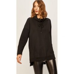 Answear - Bluza. Czarne bluzy damskie ANSWEAR, s, bez wzorów, z bawełny, bez rękawów, z kapturem. W wyprzedaży za 119,90 zł.