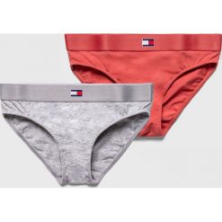 Tommy Hilfiger - Figi dziecięce (2-pack). Szare majtki dziewczęce TOMMY HILFIGER, z elastanu. Za 89,90 zł.