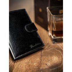 Portfel skórzany męski RFID PIERRE ANDREUS czarny. Czarne portfele męskie PIERRE ANDREUS, bez wzorów, ze skóry. Za 79,99 zł.
