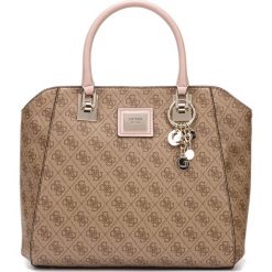 Guess Candace Elite Torebka Brązowy. Pomarańczowe torebki klasyczne damskie Guess, w paski, z materiału, bez dodatków. Za 636,95 zł.