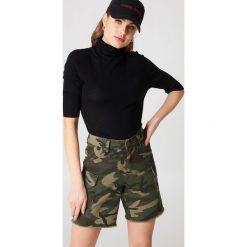Szorty damskie: NA-KD Trend Szorty bermudy Army – Green,Multicolor