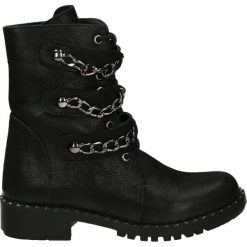 Botki - 5532020 NERO. Czarne botki damskie na zamek Venezia, z nubiku. Za 429,00 zł.