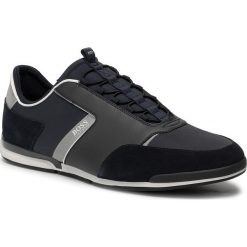 Sneakersy BOSS - Saturn Slon 50414719 10219013 01 Dark Blue 401. Niebieskie sneakersy męskie Boss, na co dzień, bez wzorów, z zamszu, eleganckie, bez zapięcia. Za 849,00 zł.