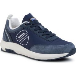 Sneakersy BLAUER - S0BYRON01/NYL Navy. Niebieskie półbuty męskie Blauer, bez wzorów, z zamszu, bez zapięcia. W wyprzedaży za 389,00 zł.