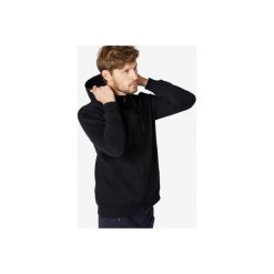 Bluza na zamek z kapturem Gym & Pilates 500 męska. Czarne bluzy męskie DOMYOS, m, bez wzorów, z elastanu, sportowe, z kapturem, bez rękawów, z kapturem. Za 79,99 zł.