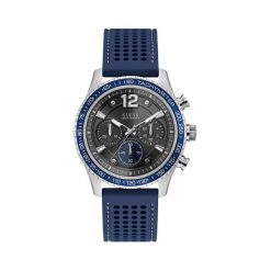Zegarek GUESS - Fleet W0971G2 BLUE/SILVER TONE. Szare zegarki męskie Guess. W wyprzedaży za 429,00 zł.