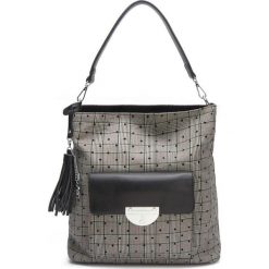 L'Atelier du Sac torebka Leila 9266 szara z pashmina. Szare torebki klasyczne damskie L'Atelier du Sac, z aplikacjami, ze skóry, zdobione, bez dodatków. Za 509,00 zł.