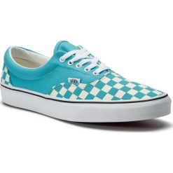 Tenisówki VANS - Era VN0A38FRVOW1 (Checkerboard) Scuba Blue. Niebieskie półbuty damskie Vans, bez wzorów, z gumy, bez zapięcia. Za 299,00 zł.
