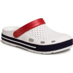 Klapki COQUI - Lindo 6403-100-3221 White/Navy. Białe klapki męskie Coqui, bez wzorów, z tworzywa sztucznego. Za 79,00 zł.