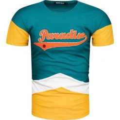 Koszulka męska t-shirt zielony MAKSIM ROGER. Zielone koszulki męskie MAKSIM ROGER, xl, z nadrukiem, z bawełny, bez kołnierzyka. Za 99,99 zł.