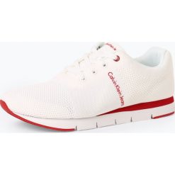 Calvin Klein Jeans - Tenisówki męskie, biały. Białe trampki męskie Calvin Klein Jeans, bez wzorów, z jeansu, bez zapięcia. Za 499,95 zł.