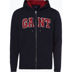 Gant - Męska bluza rozpinana, niebieski. Niebieskie bluzy męskie GANT, m, bez wzorów, sportowe, bez kołnierzyka, bez rękawów, bez kaptura. Za 589,95 zł.