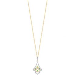 Zjawiskowy Złoty Wisiorek - złoto 585, Diament 0,02ct,szmaragd. Żółte zawieszki damskie W.KRUK, z brylantem, złote. Za 1249,00 zł.