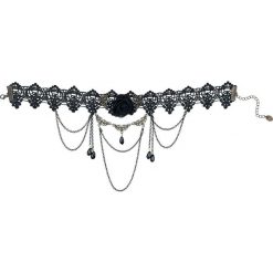 Naszyjniki damskie: Dark Rose Choker Naszyjnik standard