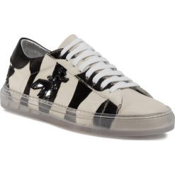 Sneakersy PATRIZIA PEPE - 2V8807/A6D5-X1MI White/Black. Brązowe półbuty damskie Patrizia Pepe, ze skóry. W wyprzedaży za 829,00 zł.
