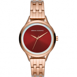 Zegarek ARMANI EXCHANGE - Harper AX5609 Burgundy/Rose Gold. Żółte zegarki damskie Armani Exchange. Za 799,00 zł.