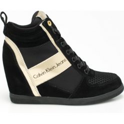 Calvin Klein Jeans - Buty. Czarne buty sportowe damskie Calvin Klein Jeans, z jeansu. Za 539,90 zł.