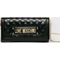 Love Moschino - Portfel. Czarne portfele damskie Love Moschino, w paski, z materiału. W wyprzedaży za 359,90 zł.