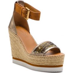 Espadryle SEE BY CHLOÉ - SB32203C Nappa Vintage 061. Żółte espadryle damskie See by Chloé, bez wzorów, ze skóry, bez obcasa, na obcasie. W wyprzedaży za 739,00 zł.