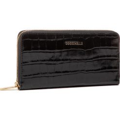 Duży Portfel Damski COCCINELLE - FW9 Metallic Croco Shiny Soft E2 FW9 11 04 01 Noir 001. Czarne portfele damskie Coccinelle, bez wzorów, ze skóry. Za 699,00 zł.