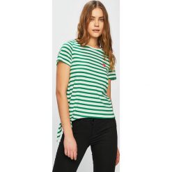 Only - Top. Czerwone bluzki damskie ONLY, s, bez wzorów, z bawełny, z okrągłym kołnierzem. W wyprzedaży za 44,90 zł.