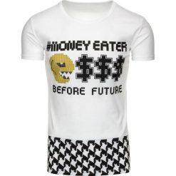 T-shirty męskie z nadrukiem: T-shirt męski z nadrukiem biały (rx1769)
