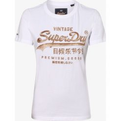 Superdry - T-shirt damski, biały. Białe t-shirty damskie Superdry, s, z haftami, bez kołnierzyka. Za 179,95 zł.