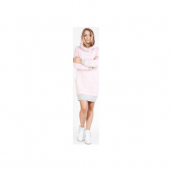 Bluza BIJU Model D07. Różowe bluzy damskie Biju, s, bez wzorów, z bawełny, z długim rękawem, długie, bez kaptura. Za 329,00 zł.