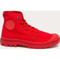 Palladium - Trampki. Czerwone trampki i tenisówki damskie Palladium, bez wzorów, z gumy, na sznurówki. Za 319,90 zł.