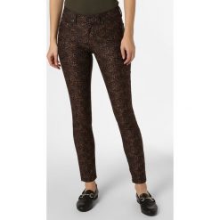 Anna Montana - Spodnie damskie – Brüssel, brązowy. Pomarańczowe spodnie damskie Anna Montana, bez wzorów, z jeansu. Za 249,95 zł.