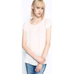 Vero Moda - Top Boca Summer. Różowe bluzki z odkrytymi ramionami marki Vero Moda, s, z wiskozy, z okrągłym kołnierzem. W wyprzedaży za 39,90 zł.