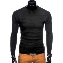 SWETER MĘSKI E135 - CZARNY. Czarne swetry klasyczne męskie marki Inny, m, z bawełny. Za 49,00 zł.