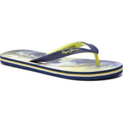 Japonki PEPE JEANS - Hawi Lume PMS70074 Navy 595. Niebieskie klapki męskie Pepe Jeans, z jeansu, bez zapięcia. W wyprzedaży za 79,00 zł.