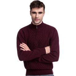 Sweter PATRIZIO SWAR000341. Pomarańczowe swetry męskie Giacomo Conti, m, bez wzorów, z wełny, bez kołnierzyka, bez kaptura. Za 349,00 zł.