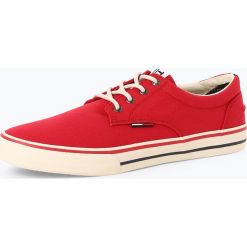 Tommy Jeans - Tenisówki męskie, czerwony. Czerwone trampki męskie Tommy Jeans, bez wzorów, z jeansu, sportowe, bez zapięcia. Za 269,95 zł.