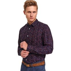 Koszula dopasowana z nadrukiem w kwiaty. Koszule męskie Top Secret, na zimę, m, z nadrukiem, z tkaniny, eleganckie, bez kołnierzyka, bez rękawów. Za 99,99 zł.