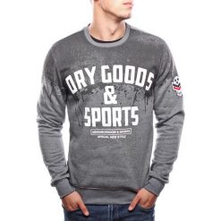 Bluza męska z nadrukiem grafitowa Recea. Szare bluzy męskie Recea, xl, z nadrukiem, z bawełny, z kapturem, bez rękawów, bez kaptura. Za 52,80 zł.