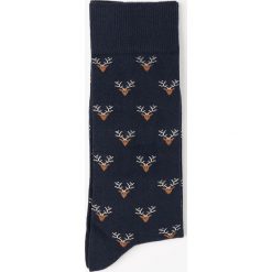 Skarpety xmas rudolf granatowy. Czerwone skarpetki męskie Recman, bez wzorów. Za 29,00 zł.
