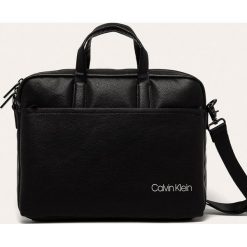 Calvin Klein - Torba. Czarne torby męskie skórzane Calvin Klein, w paski, ze skóry ekologicznej. W wyprzedaży za 429,90 zł.