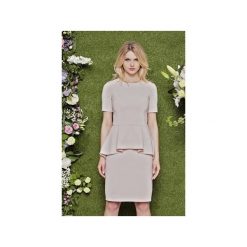 ODETTA. Różowe sukienki damskie Bosco dress, na co dzień, s, bez wzorów, z materiału, eleganckie, z asymetrycznym kołnierzem, bez rękawów, asymetryczne. Za 389,00 zł.