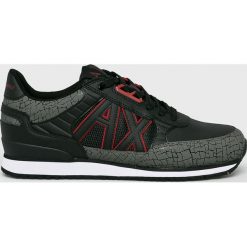 Armani Exchange - Buty. Czarne buty sportowe męskie Armani Exchange, z gumy, na sznurówki. Za 699,90 zł.
