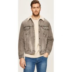 Levi's - Kurtka jeansowa. Szare płaszcze męskie Levi's®, s, bez wzorów, z bawełny, krótkie, bez kaptura. Za 559,90 zł.