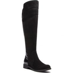 Muszkieterki SERGIO BARDI - Favale FW127368318CC 601. Czarne kozaki damskie Sergio Bardi, ze skóry, przed kolano, na wysokim obcasie, na obcasie, bez zapięcia. W wyprzedaży za 279,00 zł.