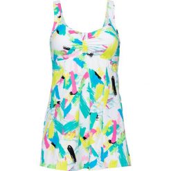 Top tankini, długi bonprix biały z nadrukiem. Białe stroje kąpielowe damskie bonprix, z nadrukiem. Za 69,99 zł.