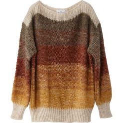 Kardigany damskie: Sweter z dekoltem w łódkę z cienkiej dzianiny
