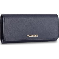 Portfele damskie: Duży Portfel Damski TWINSET – Portafoglio AS8PGT Blu Scuro 0058S