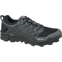 Asics Gel-FujiTrabuco 7 G-TX 1011A209-001 czarne 43,5. Czarne buty sportowe męskie Asics, z tkaniny, na sznurówki, do biegania, gore-tex. W wyprzedaży za 499,99 zł.