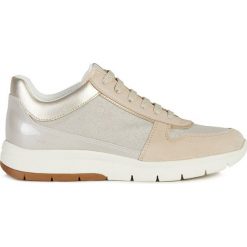 Geox - Buty. Brązowe buty sportowe damskie Geox, bez wzorów, ze skóry, sportowe. Za 349,90 zł.