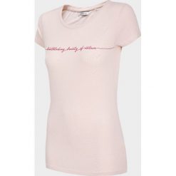 T-shirt damski TSD609 - jasny róż - Outhorn. Różowe koszulki damskie Outhorn, bez wzorów, bez kołnierzyka, bez rękawów. Za 34,99 zł.